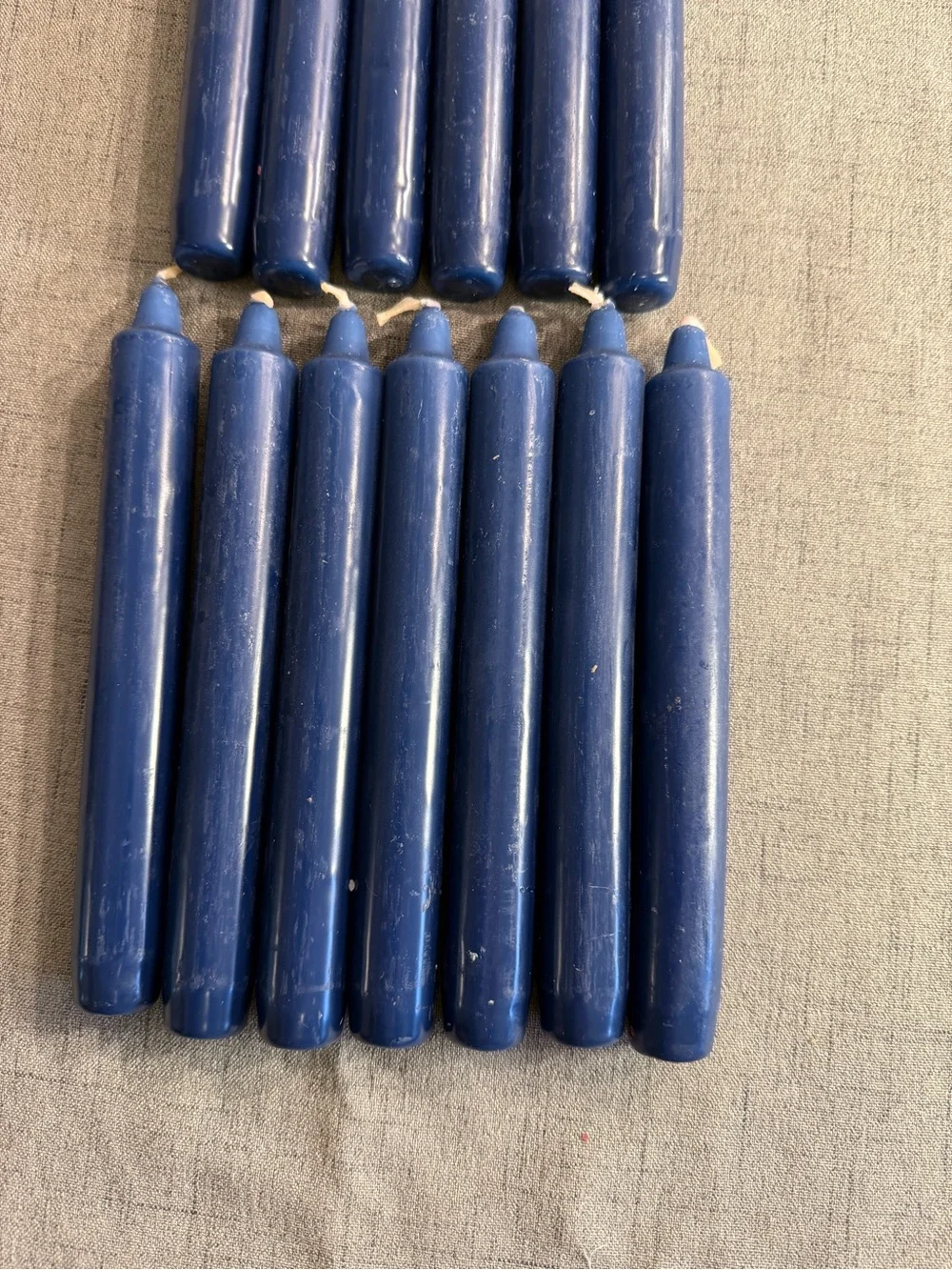 Set of 13 Taper Candles – 7 Inch Classic Blue Candles.‎ Vintage style.